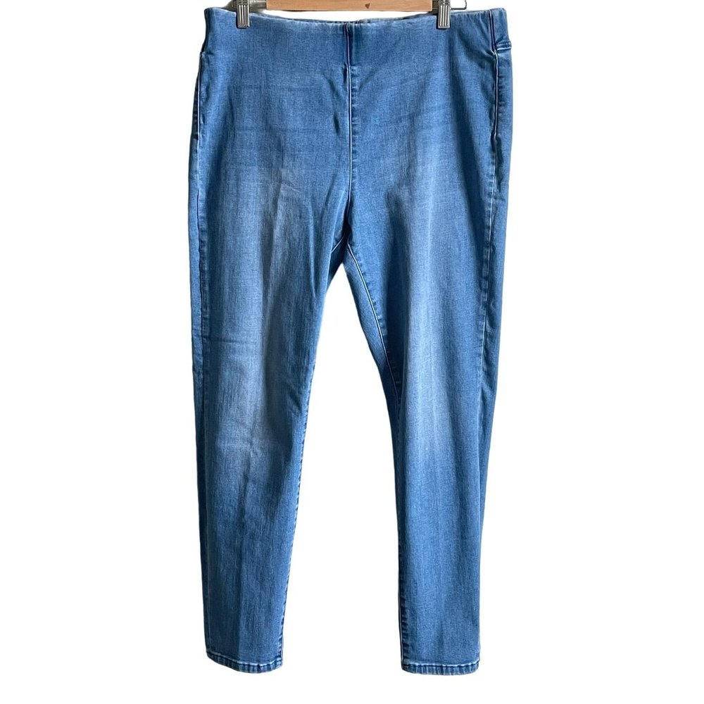 4/$25 Soft Surroundings‎ Jeans Supremely Soft Pull On Skinny Elastic Waistband L